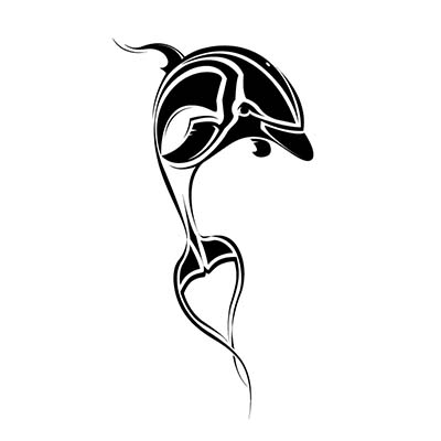 Lower Back Dolphin Design Water Transfer Temporary Tattoo(fake Tattoo) Stickers NO.11131